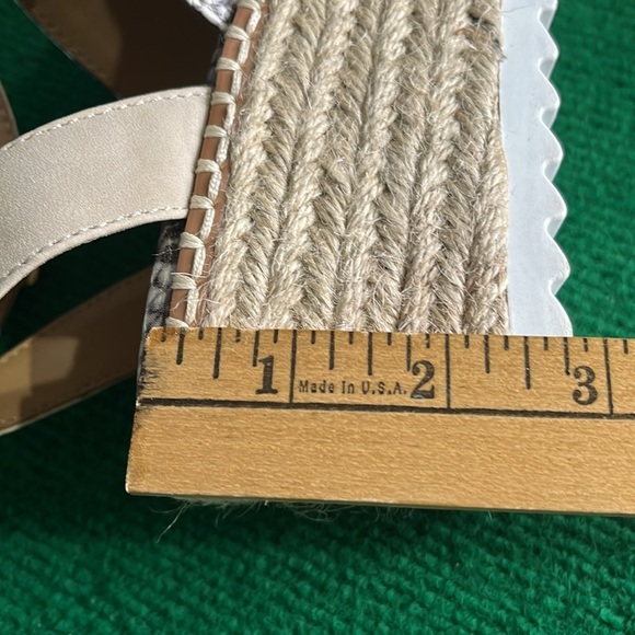 SHELB Gray Cream Espadrilles with Adjustable Ankle Strap size 7,5 - Picture 7 of 7